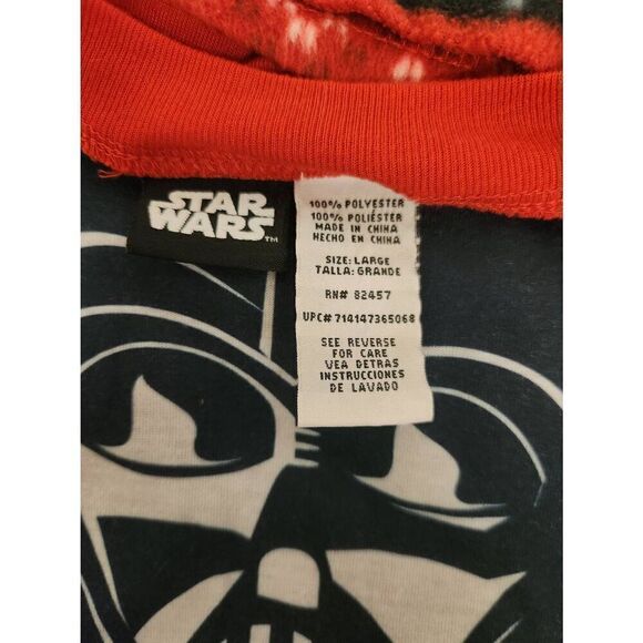 Star Wars-Darth Vader LARGE Red and Black Polyester Pajama Set - Picture 5 of 8